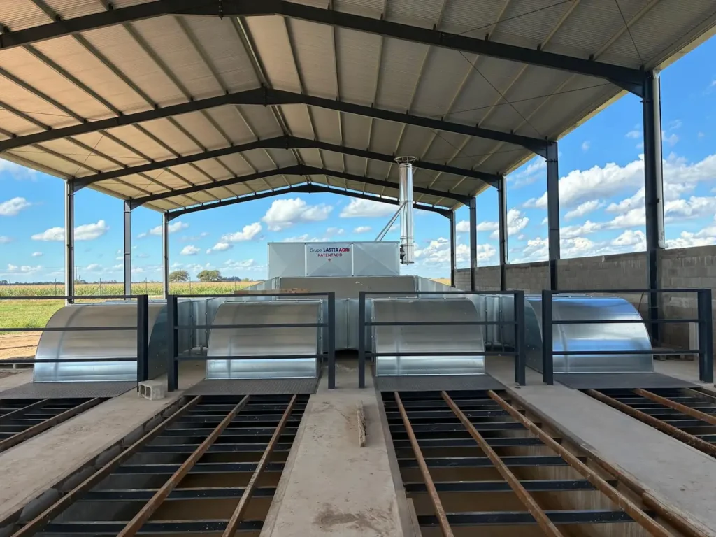 Imagen de un secadero de Laster Agri entregado en Argentina